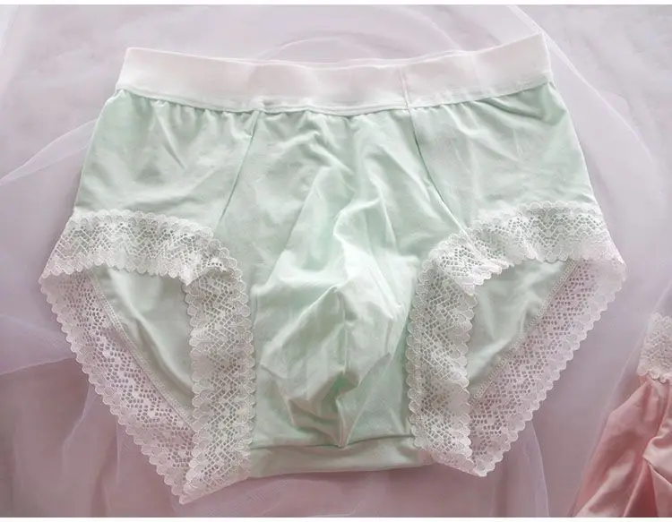 Boxer Shorts Modal - Lace Hem Man's BF Briefs Pink