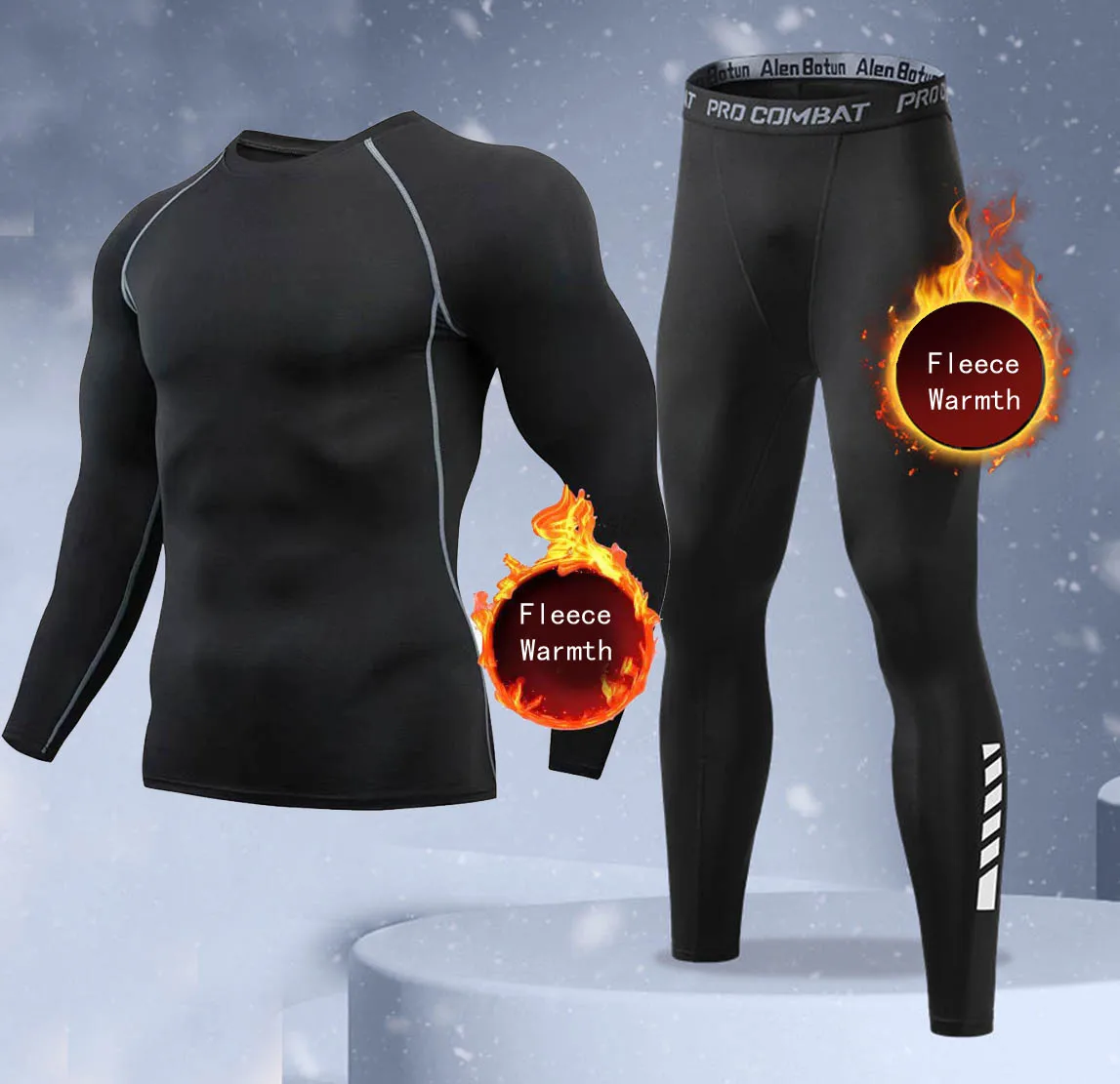 New 2-pieces Winter Warm Men U - Thermal Long John 评论和价格
