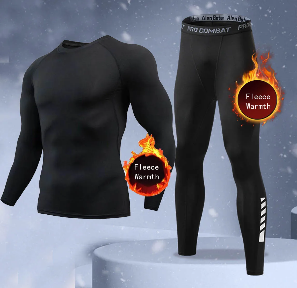 New 2-pieces Winter Warm Men U - Thermal Long John 评论和价格
