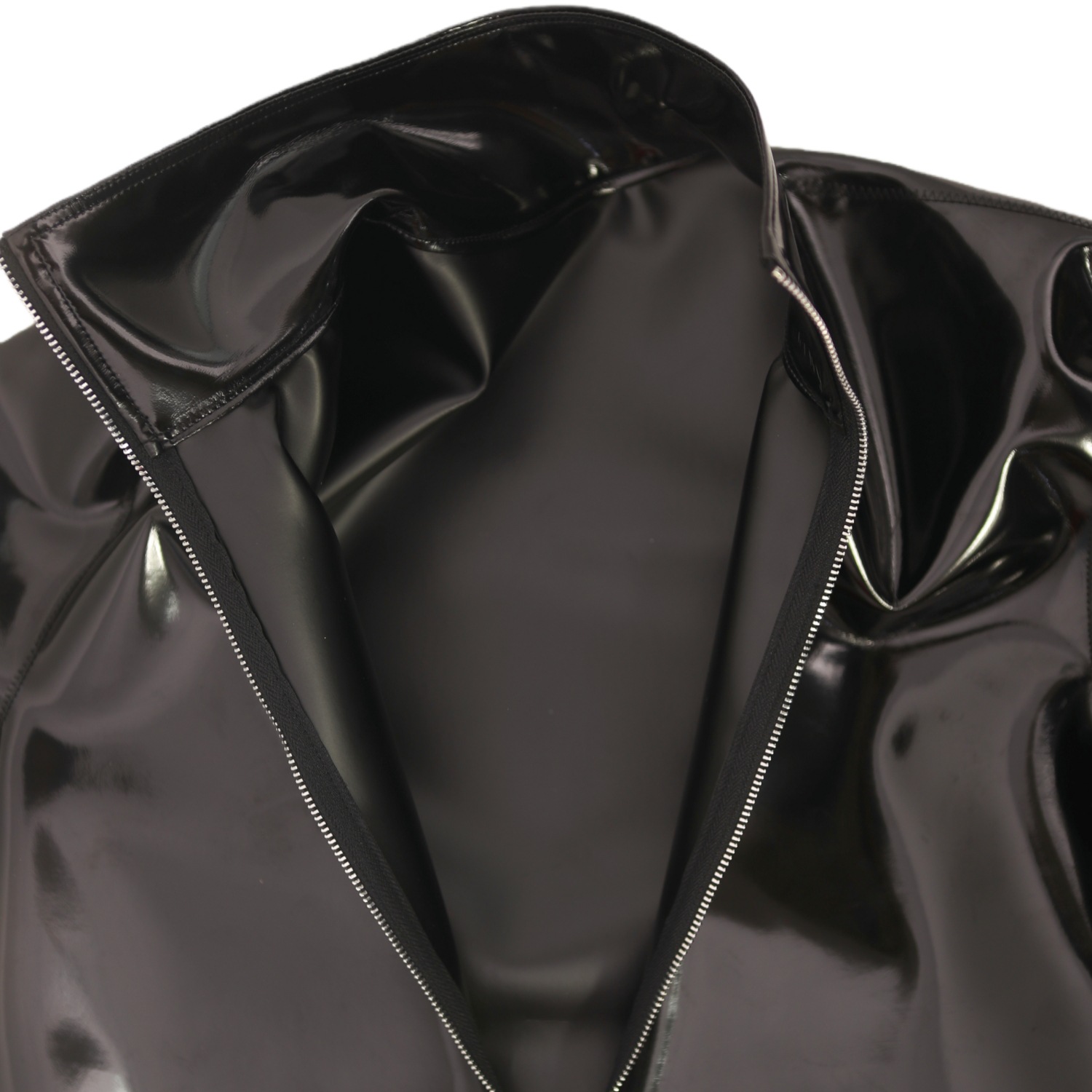 Sexy Men PVC Glossy Shiny Long - T Shirt Tight Fit 评论和价格