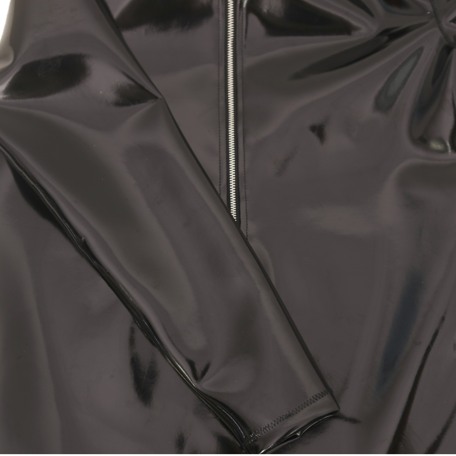 Sexy Men PVC Glossy Shiny Long - T Shirt Tight Fit 评论和价格