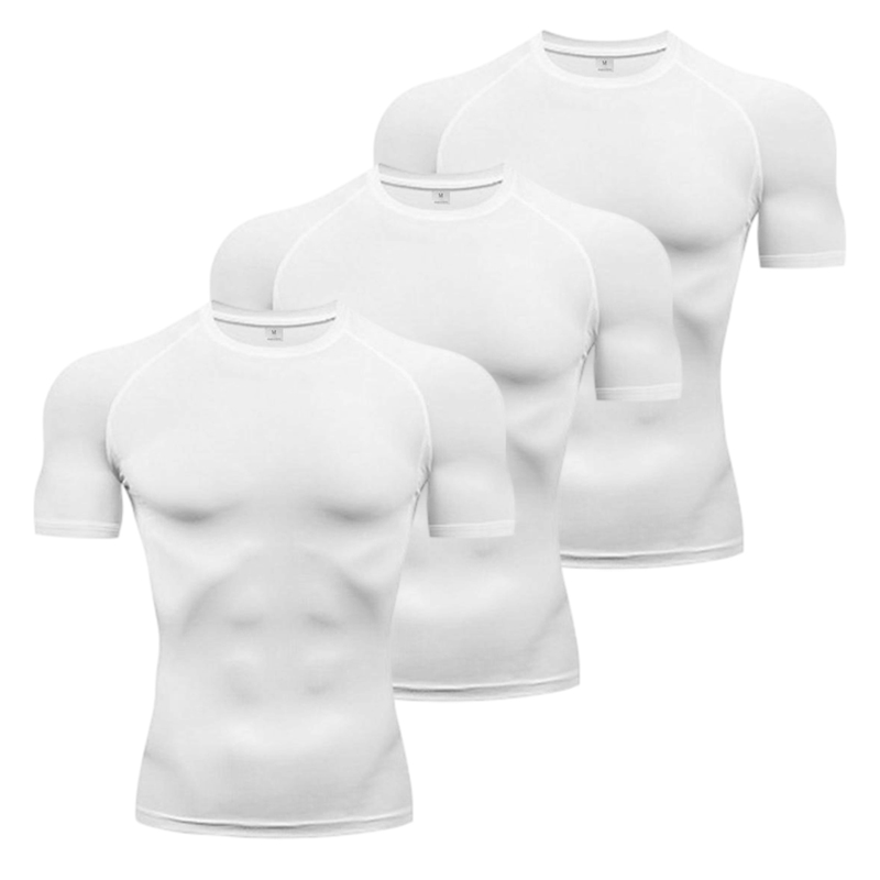 1/3 Pack Mens Compression Clot - T Shirt Tight Fit 评论和价格