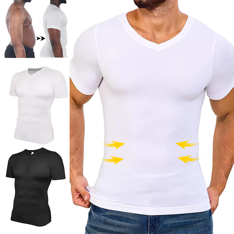 Men V Neck Compression Shirts  - Undershirt Crew Neck 评论和价格