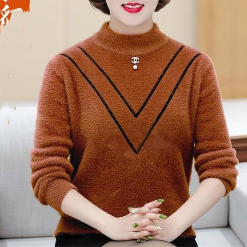 Women's Autumn Winter Solid Fl - Undershirt Crew Neck 评论和价格