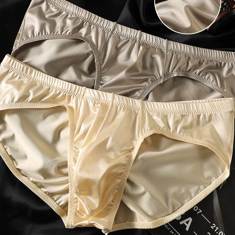 4pcs Mens Briefs Shinny Satin  - Boxer Shorts Modal 评论和价格