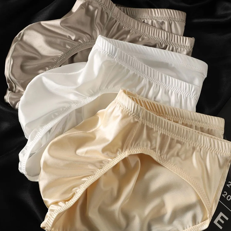 4pcs Mens Briefs Shinny Satin  - Boxer Shorts Modal 评论和价格